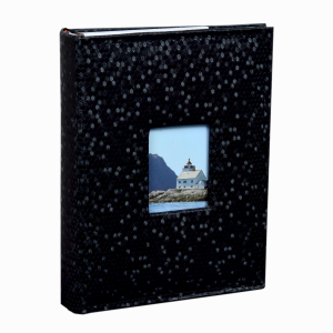 Фотоалбум 200 бр. 10х15 Черен кожен релефен